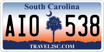 SC license plate AIO538