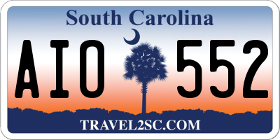 SC license plate AIO552