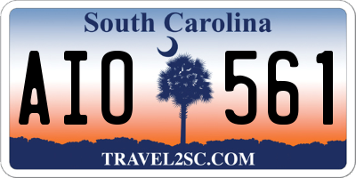 SC license plate AIO561