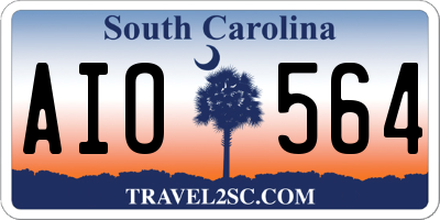 SC license plate AIO564