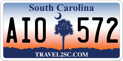 SC license plate AIO572