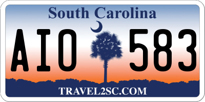 SC license plate AIO583