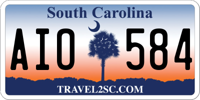 SC license plate AIO584