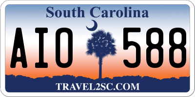 SC license plate AIO588
