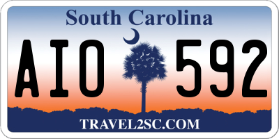SC license plate AIO592