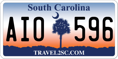 SC license plate AIO596