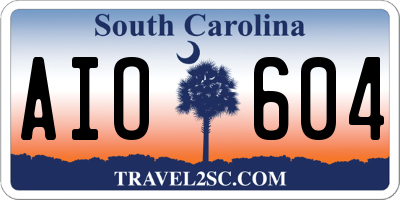 SC license plate AIO604