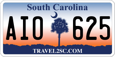 SC license plate AIO625