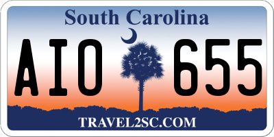 SC license plate AIO655