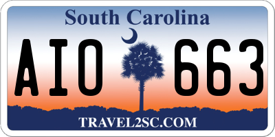SC license plate AIO663