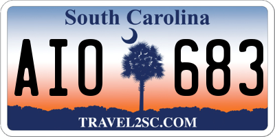 SC license plate AIO683