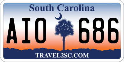 SC license plate AIO686
