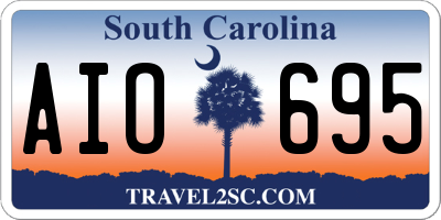 SC license plate AIO695