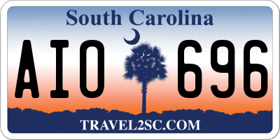 SC license plate AIO696