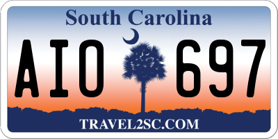 SC license plate AIO697