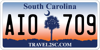SC license plate AIO709
