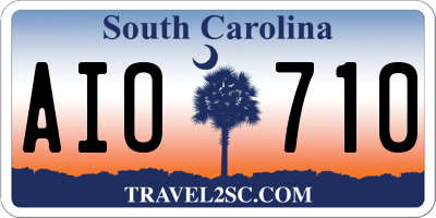 SC license plate AIO710