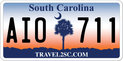 SC license plate AIO711