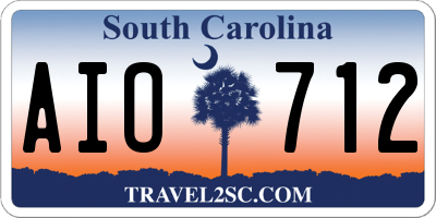 SC license plate AIO712