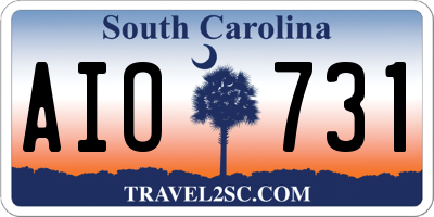 SC license plate AIO731