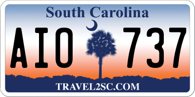 SC license plate AIO737
