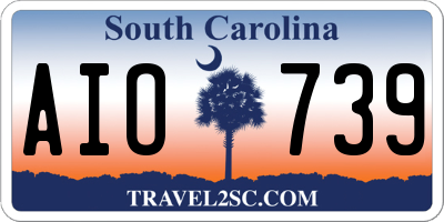 SC license plate AIO739