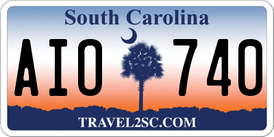 SC license plate AIO740