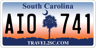 SC license plate AIO741
