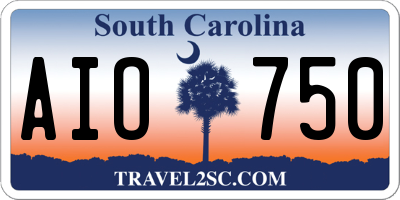 SC license plate AIO750