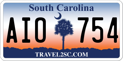 SC license plate AIO754