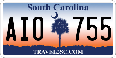 SC license plate AIO755