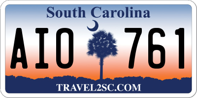 SC license plate AIO761