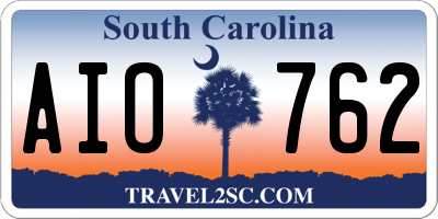SC license plate AIO762