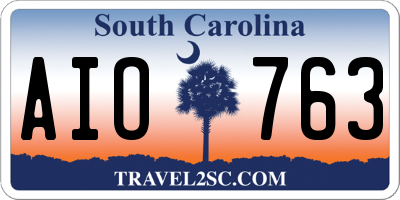 SC license plate AIO763