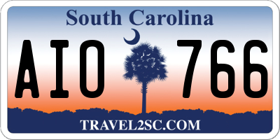 SC license plate AIO766