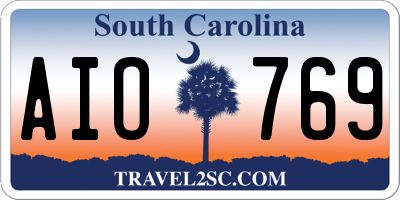 SC license plate AIO769