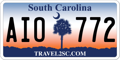 SC license plate AIO772