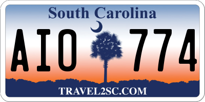 SC license plate AIO774