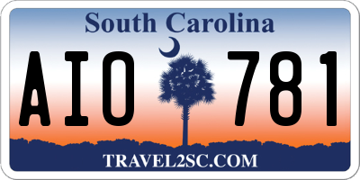 SC license plate AIO781