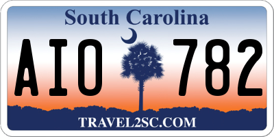 SC license plate AIO782