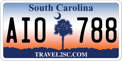 SC license plate AIO788