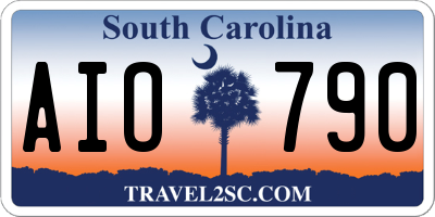 SC license plate AIO790
