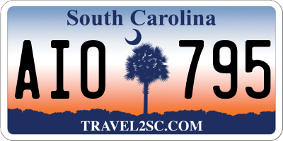 SC license plate AIO795
