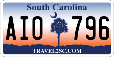 SC license plate AIO796