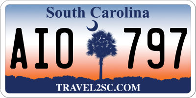 SC license plate AIO797