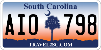 SC license plate AIO798
