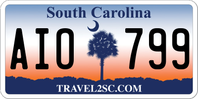 SC license plate AIO799