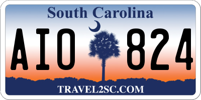 SC license plate AIO824
