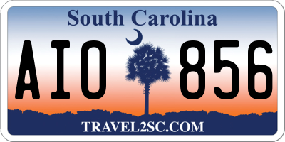 SC license plate AIO856