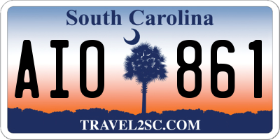 SC license plate AIO861
